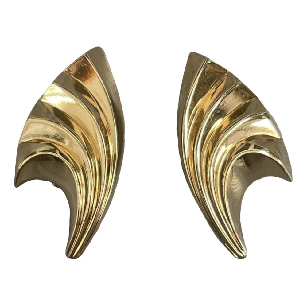 Christian Dior Vintage Gold Statement clip-on Earrings